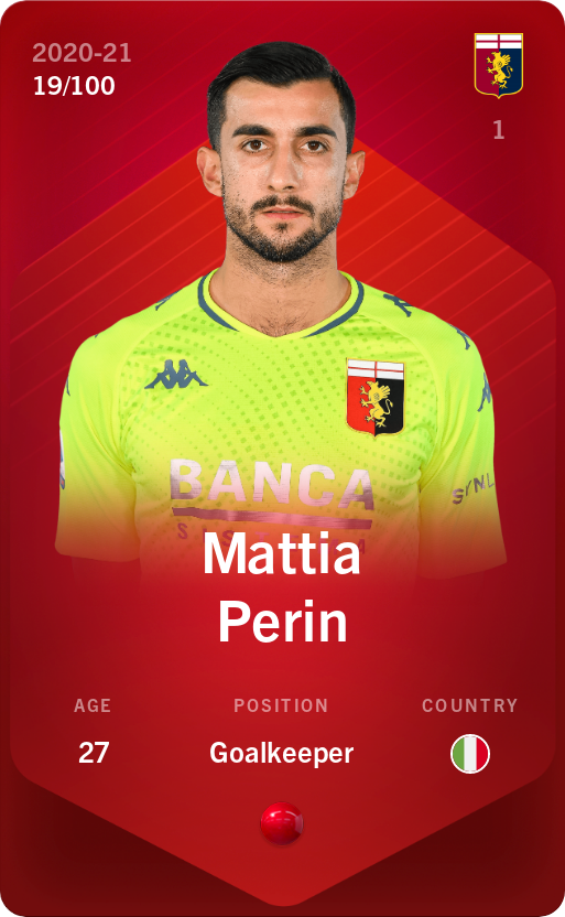 Sorare - Sorare Official - Mattia Perin 2020-21 • Rare 19/100 - NFT # 29070044732257191162875036354111974903906084532486105972673396337071970372325