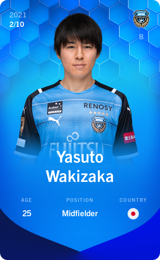 Sorare - Sorare Official - Yasuto Wakizaka 2021-22 • Super Rare 2/10 - NFT # 60671860171727786883228374738620159616821266399920757611350501758401476702359