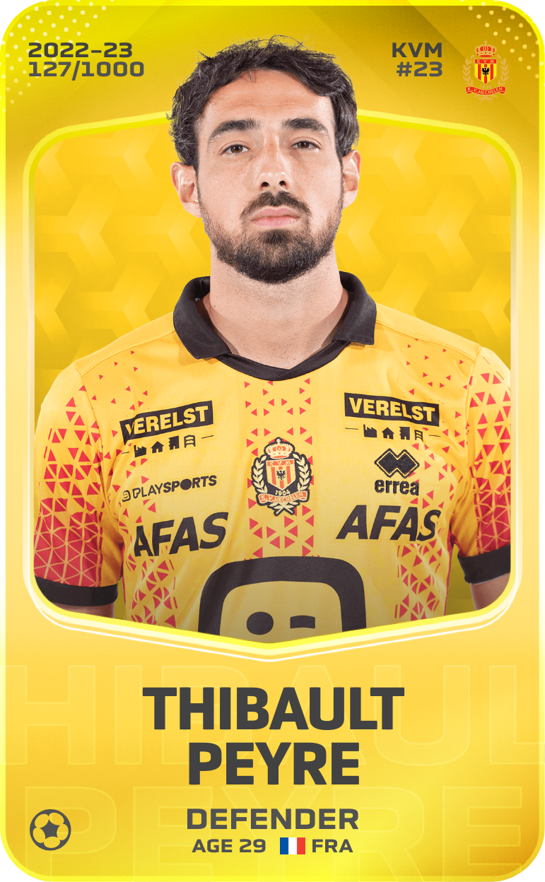 Sorare - Sorare Official - Thibault Peyre 2022-23 • Limited 127/1000 - NFT # 21928759334921313356975682724730648771739023106048310659999126556537754750030