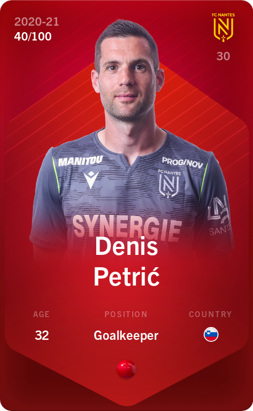 Sorare - Sorare Official - Denis Petrić 2020-21 • Rare 40/100 - NFT # 14858672488245589031829685378809426788431980727179185629574527581951668441189