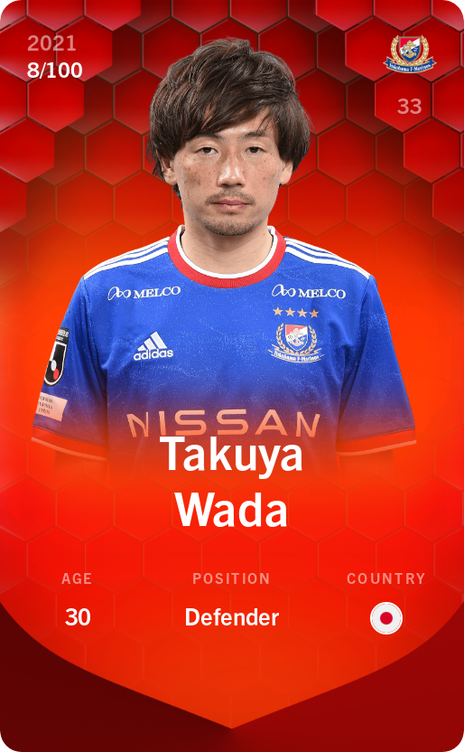 Sorare - Sorare Official - Takuya Wada 2021-22 • Rare 8/100 - NFT # 108570960807243887325545550799908200739434499894334409338240708986538482648229