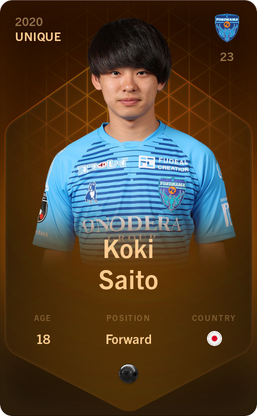 Sorare - Sorare Official - Koki Saito 2020-21 • Unique - NFT # 4024922723935312057961121843345242463688039879109621353772388844367217898787