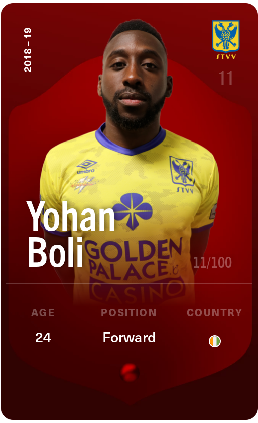Sorare - Sorare Official - Yohan Boli 2018-19 • Rare 11/100 - NFT # 83049775550814336545797729895091978092133041179526527994456873765238912847304