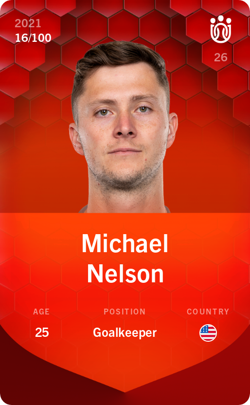 Sorare - Sorare Official - Michael Nelson 2021-22 • Rare 16/100 - NFT # 31040581194650726532473980988670495474251474774610950849950644646912228456925