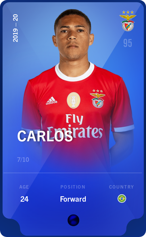 Sorare - Sorare Official - Carlos 2019-20 • Super Rare 7/10 - NFT # 111040571379482708372295448637664977431172344934998482375389433442136594609285