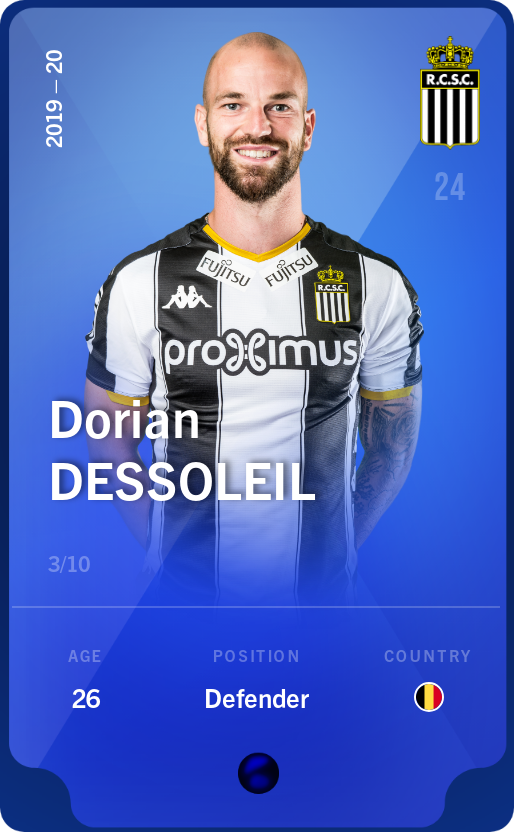 Sorare - Sorare Official - Dorian Dessoleil 2019-20 • Super Rare 3/10 - NFT # 26393576016559219978810425285257946247501876704409792751015488495458467013650