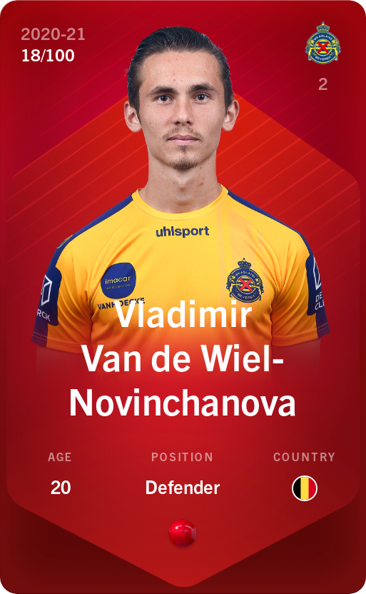 Sorare - Sorare Official - Vladimir Van de Wiel-Novinchanova 2020-21 • Rare 18/100 - NFT # 718583509552441080919311136322748882782555158537928036638762154166240633591