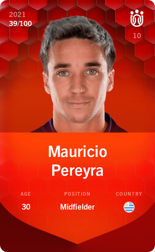Sorare - Sorare Official - Mauricio Pereyra 2021-22 • Rare 39/100 - NFT # 98874929800624190875721820993677828094864568956913211472975098434626324697466
