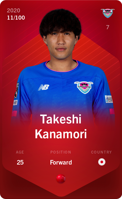 Sorare - Sorare Official - Takeshi Kanamori 2020-21 • Rare 11/100 - NFT # 34959237241594950766705245146602668195104916661466099835306956615185187289389