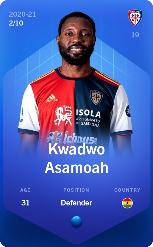 Sorare - Sorare Official - Kwadwo Asamoah 2020-21 • Super Rare 2/10 - NFT # 35034348555139770746272669340219283041634247885485045790007206787798288702592