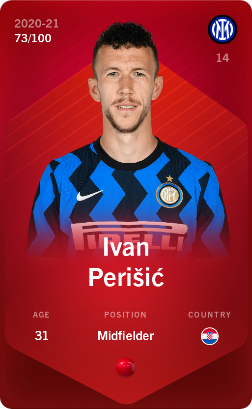 Sorare - Sorare Official - Ivan Perišić 2020-21 • Rare 73/100 - NFT # 99339849273354635700284265983781244535245376988924983378771053662257472778519