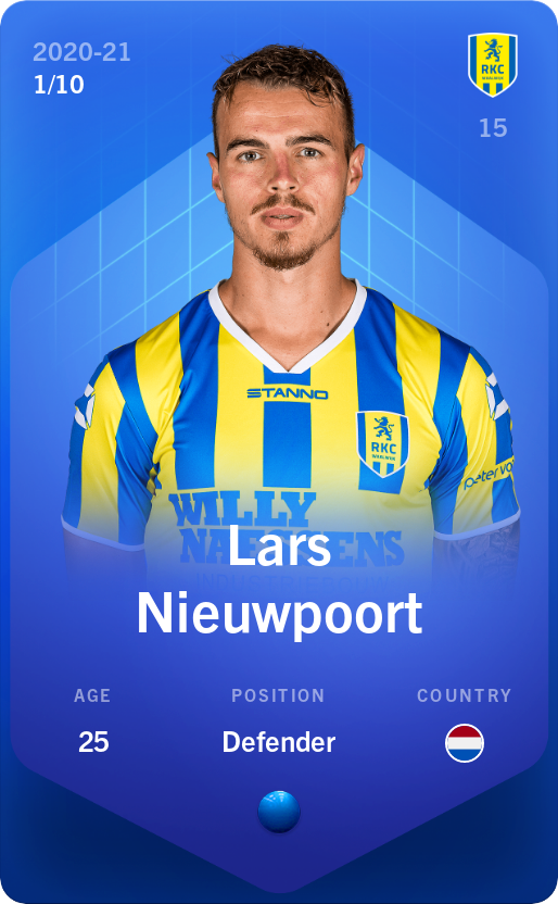 Sorare - Sorare Official - Lars Nieuwpoort 2020-21 • Super Rare 1/10 - NFT # 84088945637920012393483866005970319851475510336536540932765672295839517096764