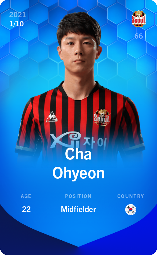 Sorare - Sorare Official - Cha Ohyeon 2021-22 • Super Rare 1/10 - NFT # 11381117505383253575834953223345571477700498366560539957569919376940870833787