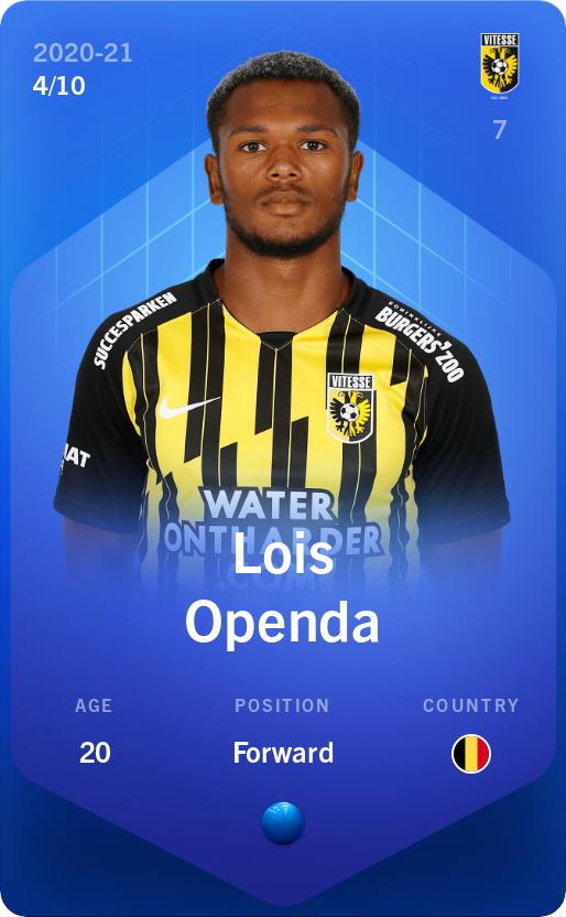 Sorare - Sorare Official - Lois Openda 2020-21 • Super Rare 4/10 - NFT # 79897438627170497660243217400425517784518532194187752734346964649044946374335