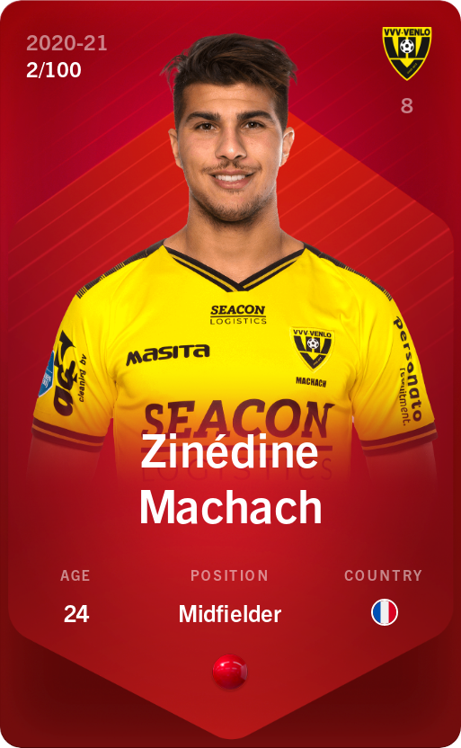 Sorare - Sorare Official - Zinédine Machach 2020-21 • Rare 2/100 - NFT # 109285004962606747302135580930777512664644245917041430233499228050139759314470