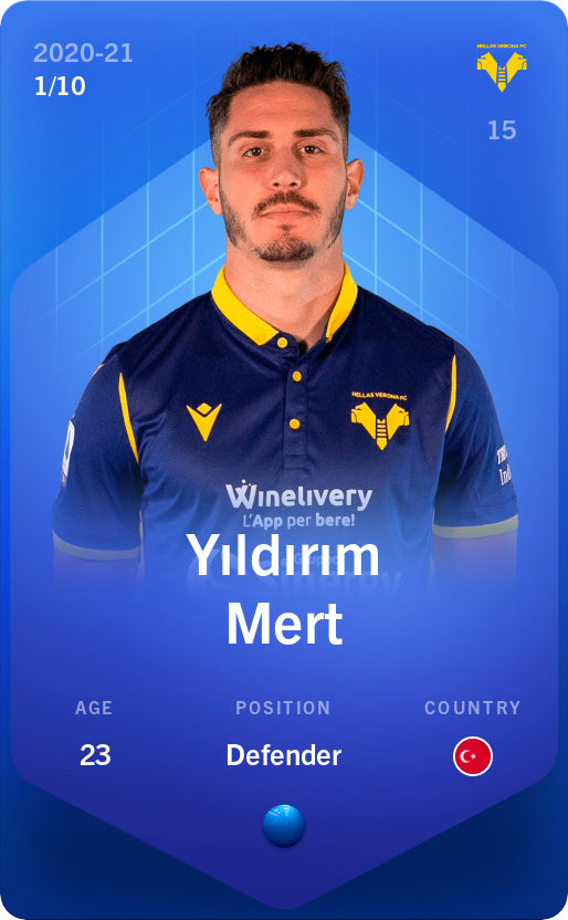 Sorare - Sorare Official - Yıldırım Mert 2020-21 • Super Rare 1/10 - NFT # 66179880955103835848748048737915402604848718332732784655696415995831072479639