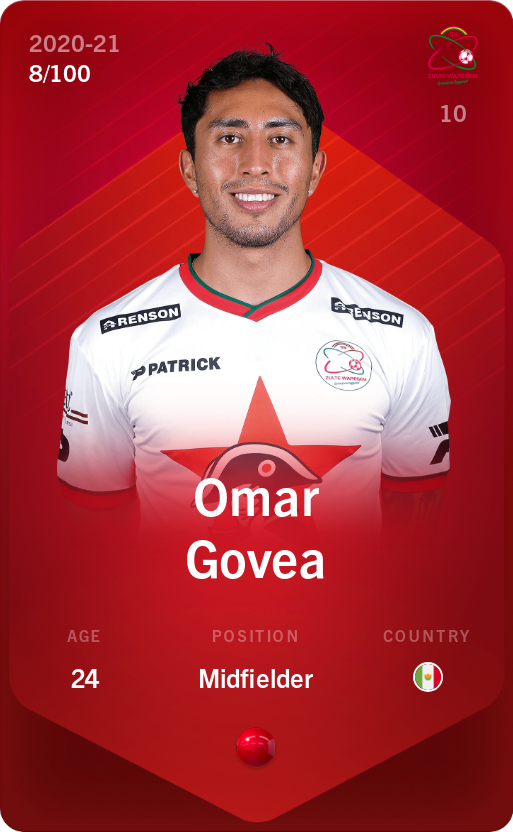 Sorare - Sorare Official - Omar Govea 2020-21 • Rare 8/100 - NFT # 85151758373707099102672027641747593498267287885782570575734674971904805918987