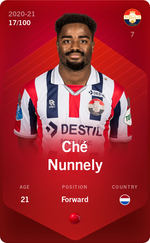 Sorare - Sorare Official - Ché Nunnely 2020-21 • Rare 17/100 - NFT # 100041430322582376771817058178631216833257003188942231641610149147553789917876