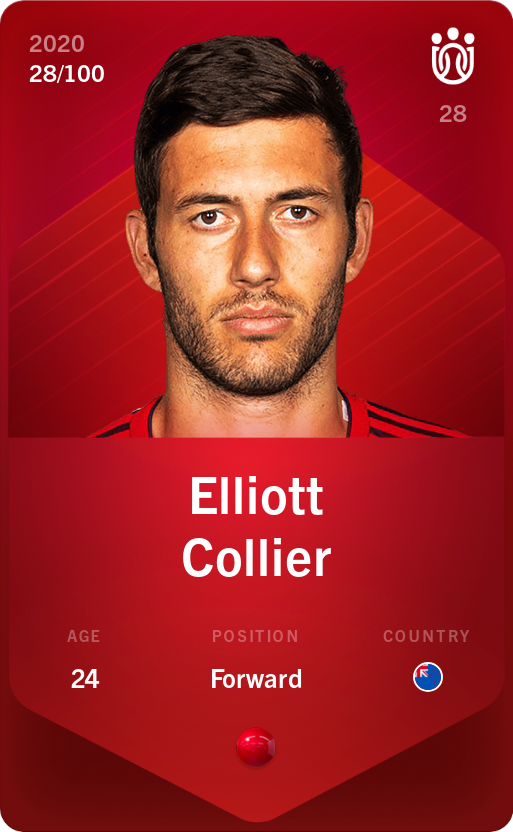 Sorare - Sorare Official - Elliott Collier 2020-21 • Rare 28/100 - NFT # 83471454717025345279902026328475427352010668474633120971660921907874757590486