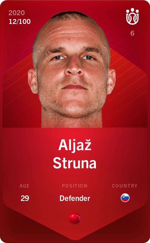 Sorare - Sorare Official - Aljaž Struna 2020-21 • Rare 12/100 - NFT # 27914373456168870684168976225242151620182413955932873099116105415581029829239
