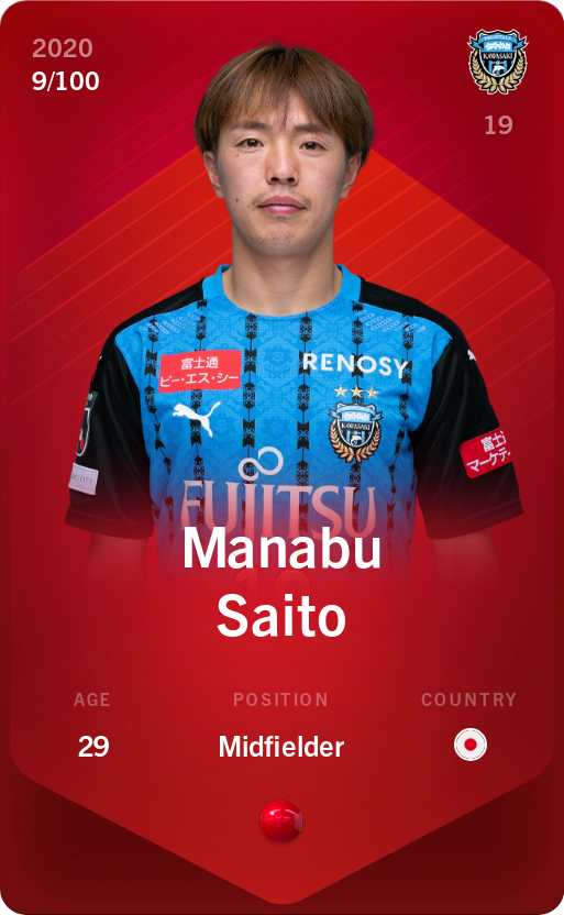 Sorare - Sorare Official - Manabu Saito 2020-21 • Rare 9/100 - NFT # 7783708374480878426415067641151187114760466615150838469726649478248749366919