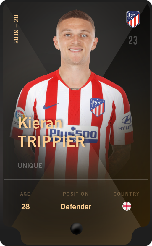 Sorare - Sorare Official - Kieran Trippier 2019-20 • Unique - NFT # 50102934346401419763668067512653969745177842427419036052459374101539982895244