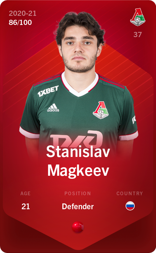 Sorare - Sorare Official - Stanislav Magkeev 2020-21 • Rare 86/100 - NFT # 51917575850706196890511789305941286426993370097215892829245305593689533838408