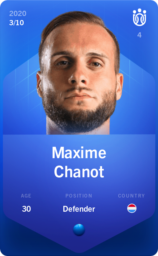 Sorare - Sorare Official - Maxime Chanot 2020-21 • Super Rare 3/10 - NFT # 86098077627516998112548342436794033082552699748918408741669156561047195368993
