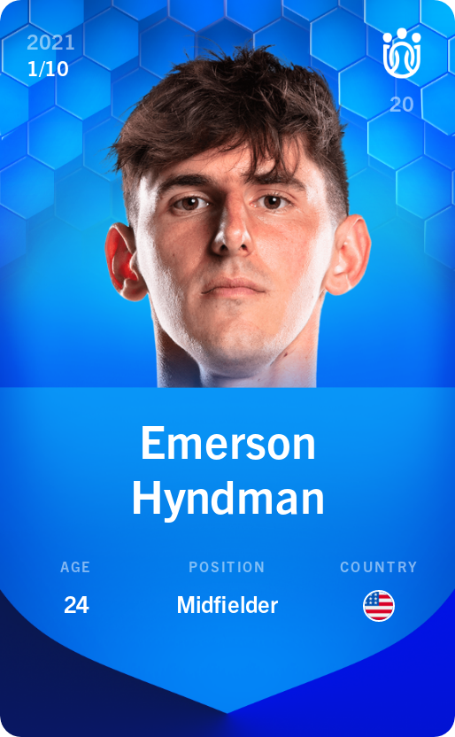 Sorare - Sorare Official - Emerson Hyndman 2021-22 • Super Rare 1/10 - NFT # 41402977742855763602064536053003680338524276885004800127533779579024736459620