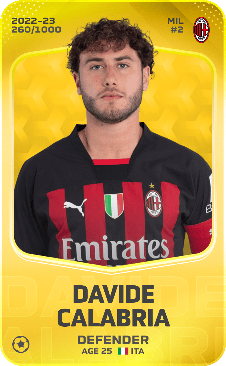 Davide Calabria 2022-23 • Limited 260/1000