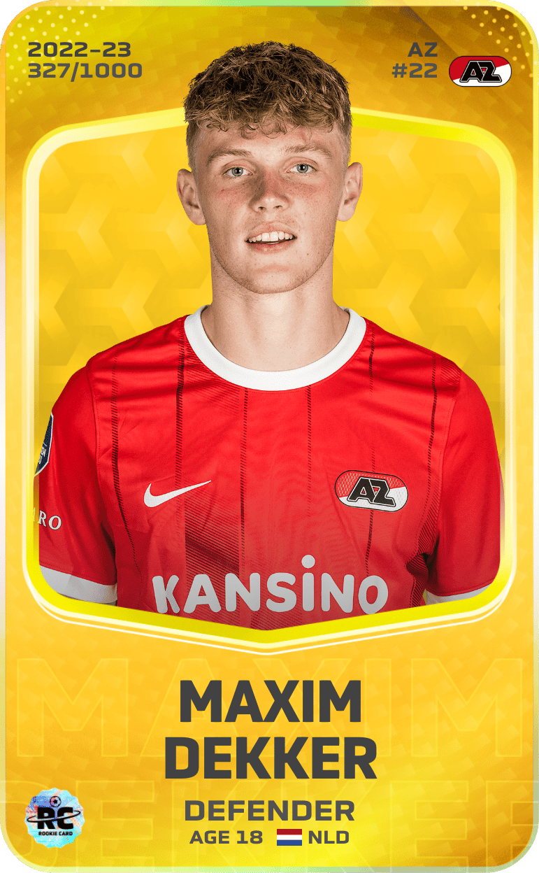 Maxim Dekker 2022-23 • Limited 327/1000