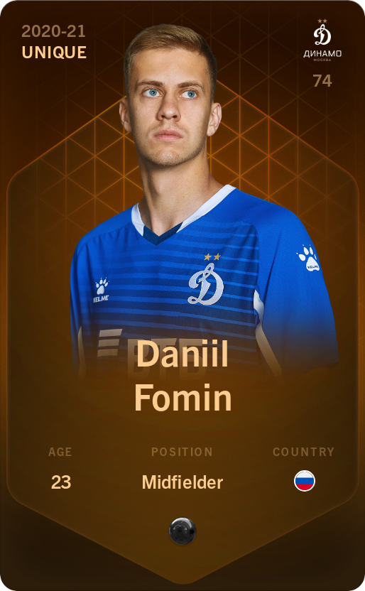 Sorare - Sorare Official - Daniil Fomin 2020-21 • Unique - NFT # 102648587364301403585561363659151053610930164968509341271836230777564607106513