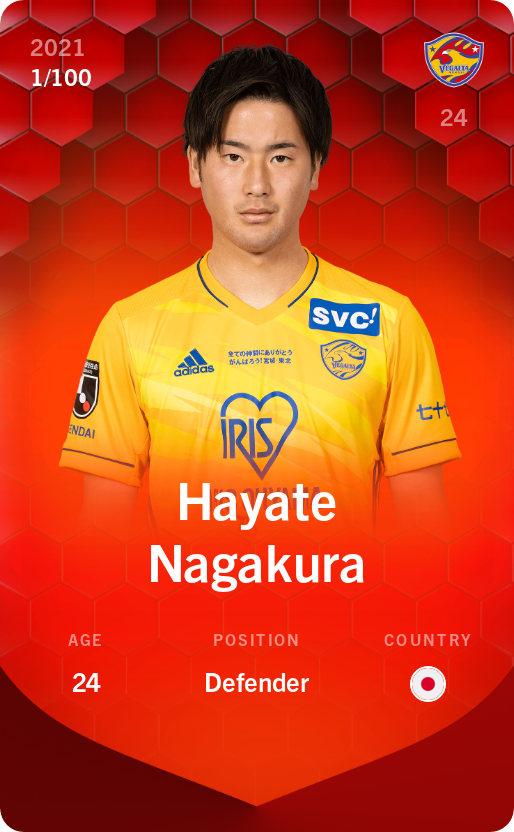 Sorare - Sorare Official - Hayate Nagakura 2021-22 • Rare 1/100 - NFT # 69214418809439362631459431719025579443604244168731735200350553681739707411784