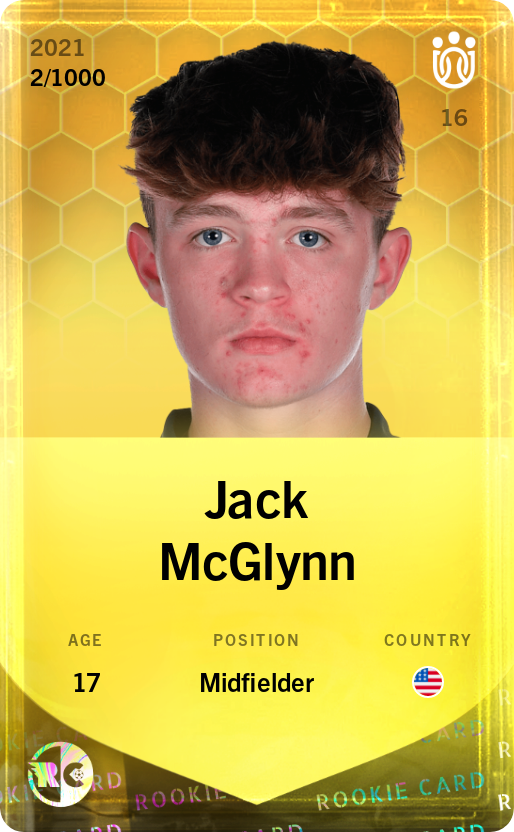 Sorare - Sorare Official - Jack McGlynn 2021-22 • Limited 2/1000 - NFT # 96077260529501046136431917304096278411827621339216359494828664004357583778268