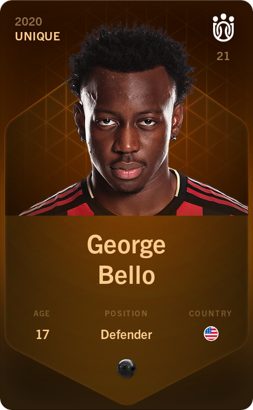 Sorare - Sorare Official - George Bello 2020-21 • Unique - NFT # 98551773677363586741060990055689716365071304024498738033734924120689772885252