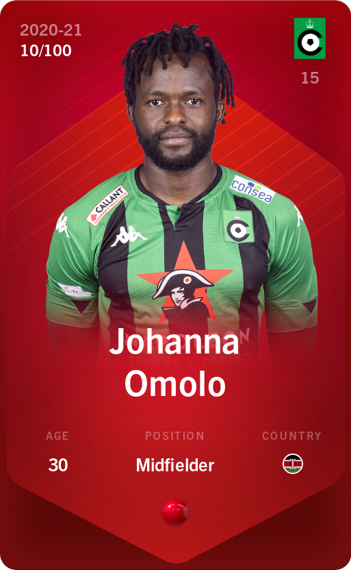 Sorare - Sorare Official - Johanna Omolo 2020-21 • Rare 10/100 - NFT # 43897285454133146475867107731415352453764992343953727472898767909710970846941