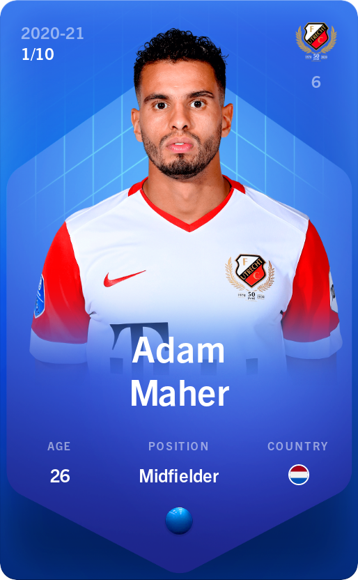 Sorare - Sorare Official - Adam Maher 2020-21 • Super Rare 1/10 - NFT # 21985304141456403287221707939282203543296099144837023782885432423463726116333