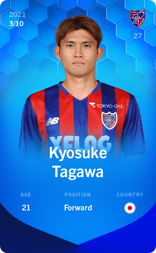 Sorare - Sorare Official - Kyosuke Tagawa 2021-22 • Super Rare 3/10 - NFT # 81768643044238481750267117864379435935217714571700803250785141554339287766166