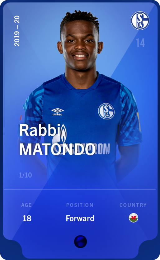 Sorare - Sorare Official - Rabbi Matondo 2019-20 • Super Rare 1/10 - NFT # 105275393103394959858581898313099996158535561823509130089510269833646273700883