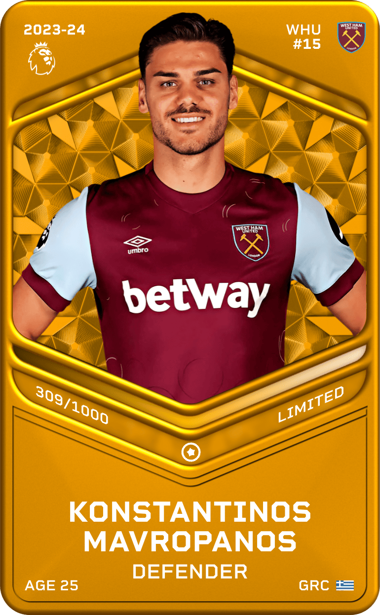 Konstantinos Mavropanos 2023-24 • Limited 309/1000