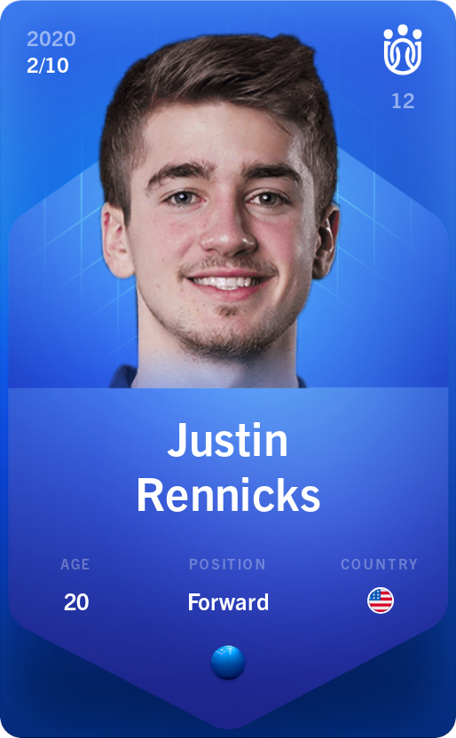 Sorare - Sorare Official - Justin Rennicks 2020-21 • Super Rare 2/10 - NFT # 21215093482011913238420031394464250244329597149699975895727136812961036035554