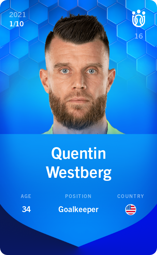 Sorare - Sorare Official - Quentin Westberg 2021-22 • Super Rare 1/10 - NFT # 3193907071475296288933779384508497304193660448388795941973671600296768882745