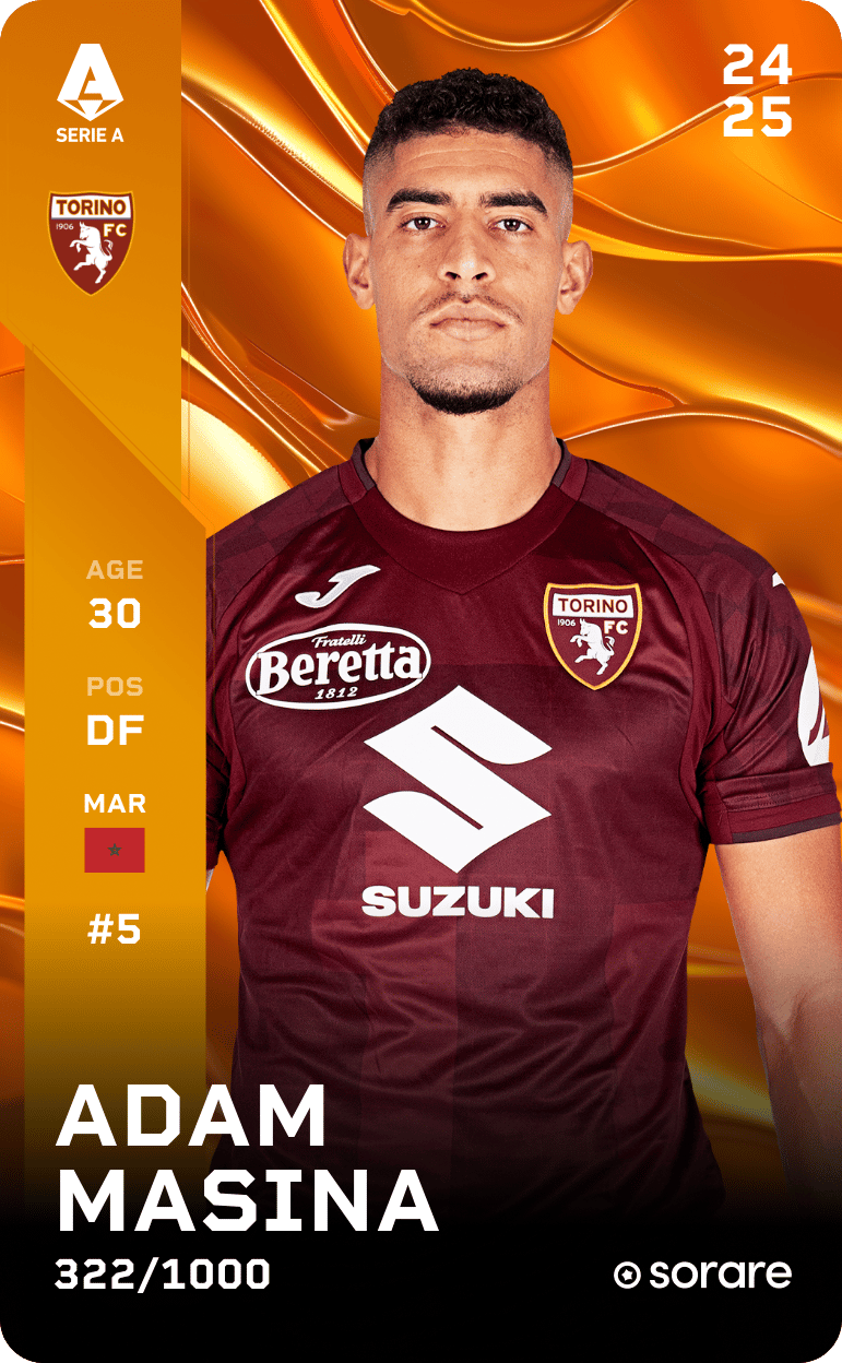Adam Masina 2024-25 • Limited 322/1000