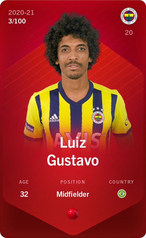 Sorare - Sorare Official - Luiz Gustavo 2020-21 • Rare 3/100 - NFT # 72628633226137340257799325245731204708160931679021457014378489445096366459592