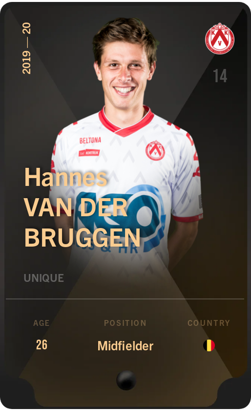 Sorare - Sorare Official - Hannes Van der Bruggen 2019-20 • Unique - NFT # 35106554521142104675162201304792792289932373569715204022866922025650209261541