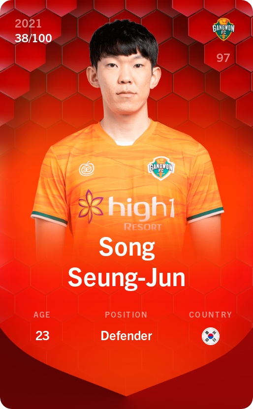 Sorare - Sorare Official - Song Seung-Jun 2021-22 • Rare 38/100 - NFT # 52126672583557486401636020517387101044759602680659548374386237599273021241905