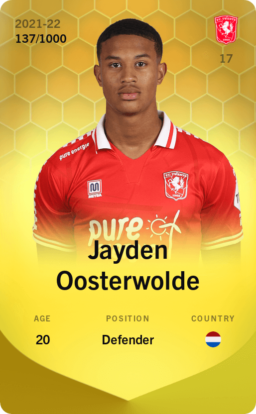 Jayden Oosterwolde 2021-22 • Limited 137/1000