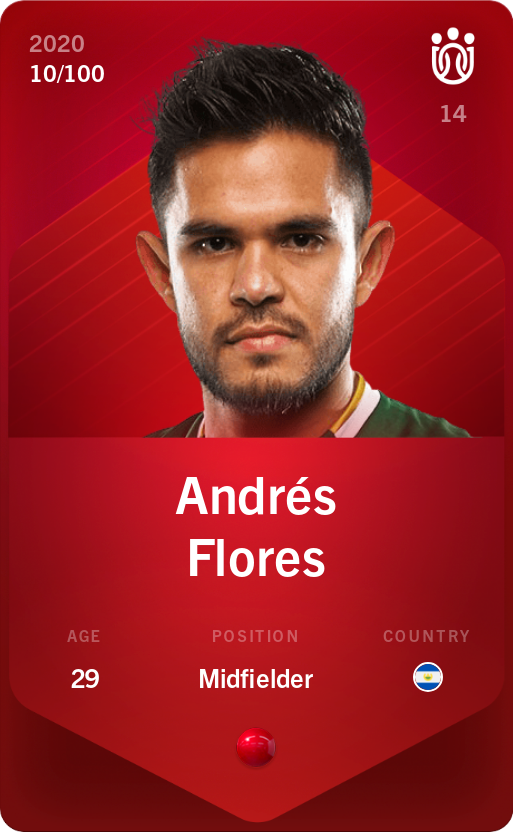 Sorare - Sorare Official - Andrés Flores 2020-21 • Rare 10/100 - NFT # 56439415229313742671208003844497438913402498064467123054151101535933182835761