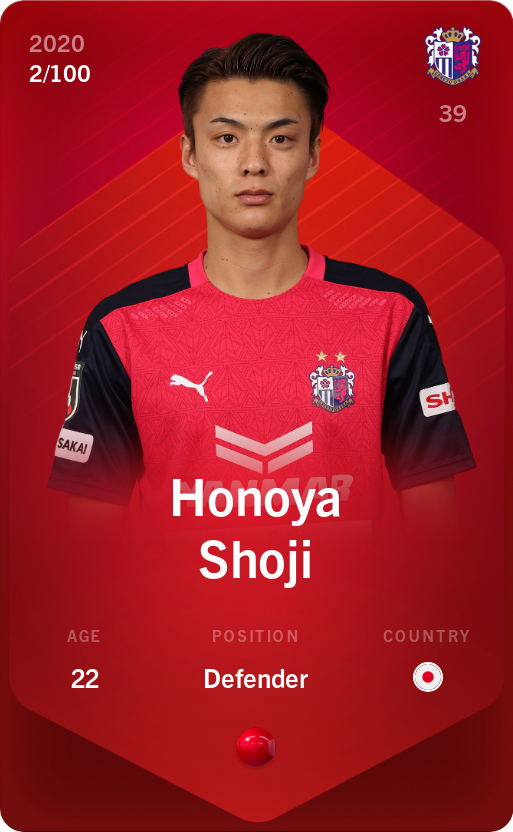 Sorare - Sorare Official - Honoya Shoji 2020-21 • Rare 2/100 - NFT # 35358629052655507601255191284087022287049569472729265397988429324506596687095