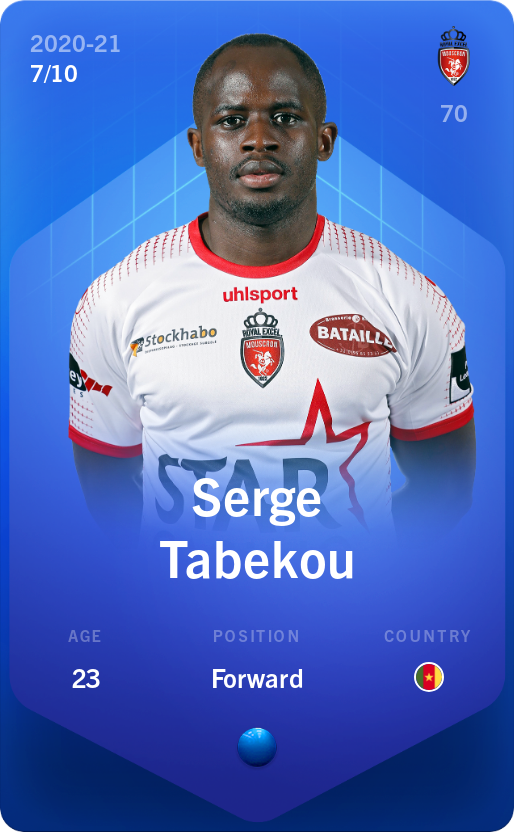 Sorare - Sorare Official - Serge Tabekou 2020-21 • Super Rare 7/10 - NFT # 97000365806459931444743645905596617055396116241490445267961141696651334124142
